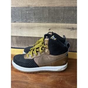 Nike Lunar Force 1 Duckboot Shoes Youth Sz 7Y 882842-002 Brown Black White